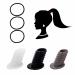 Perfect Pony Hair Tie Hairband Braid Bun Ponytail Hairstyle Aid Fuller (Black)