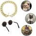 Retro Cat Sunglasses with Rose Gold Chain - UV Protection Small Cat Glasses for Photos & Pet Decor - Buy Online on GoSupps.com