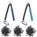 Wacky Rig Tools 2 Pcs with 320 Pcs Wacky O-Rings, Luxiv Wacky Worm Tools for Fishing Worm Rig Tool Kits Fishing Rigging Tool for Clip Baits Tools with Keychain blue