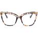 FEISEDY Women Oversized Blue Light Blocking Glasses | Cat Eye Floral Design | Anti Eyestrain Eyewear B2956 (55mm) - Shop Internationally - Buy Online on GoSupps.com