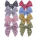 New 2025 2 Pcs Mini Fable Bow Hair Clips For Toddler New For Fashion Cotton Linen Hair Bows Barrettes Hairbow Accessories Hairgrips Jewelry Fashion Accessories Creative Gift - Buy Online on GoSupps.com