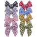 New 2025 2 Pcs Mini Fable Bow Hair Clips For Toddler New For Fashion Cotton Linen Hair Bows Barrettes Hairbow Accessories Hairgrips Jewelry Fashion Accessories Creative Gift