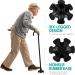 Milisten Rubber Cane Tip Self Standing Support Base Foot Pad Replacement 6 Leg Attachment for Terrain Walking Stick 19mm - Buy Online on GoSupps.com