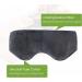 Sivio Weighted Eye Mask for Women & Men - Heatable & Freezable Eye Pillow with Silica Beads - Adjustable Strap - Soft Breathable Cotton Cover for Better Sleep - Black - Buy Online on GoSupps.com