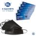 Buy EN14683 Certified Medical IIR 3-Layer Face Masks - 98% BFE Disposable Surgical Mask (50 Pack Black) - Buy Online on GoSupps.com