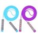 Flintronic jumping rope children 2 pieces of adjustable jump rope children with skin -friendly foam handles 260cm jump rope for men women children fitness training game game blue+purple