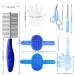 16-Piece Rabbit Grooming Kit with Brush, Hair Remover, Comb, Nail Clipper, Shampoo Bath Brush - Blue | For Rabbits, Guinea Pigs, Hamsters, Bunnies - Buy Online on GoSupps.com