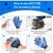 JOYI YAN 3 Piece Pet Bath Cleaning Kit - Hair Removal Roller, Grooming Gloves, Portable Brush for Dogs and Cats - Buy Online on GoSupps.com