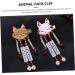 HAPINARY 1 Pair Fox Tassel Clip Tassel Hairpin Dangle Tassel Hair Clip Tassel Barrette Girl Hair Clips Chinese Hair Accessories Chinese Tassel Hair Clips Women Tassel Hair Clip Bill Clips - Buy Online on GoSupps.com