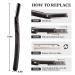 Women's Eyebrow Trimmer - Metal Exfoliating Razor for Smooth Skin | Gun Black | 4 Blades for Precise Grooming - International Shipping - Buy Online on GoSupps.com
