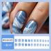 Buy Blue White Gradient Press on Nails - Short Square Fake Nails Glossy Full Cover Reusable Stick-On for Women - DIY Charm Manicure - Buy Online on GoSupps.com