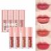 4 Colors Hydrating Lip Gloss Set Plumping Liquid Nude Lipstick Moisturizing Lip Stain Waterproof Lip Oil for Repairing Lightening Lip Lines Lip Care Product Lip Gloss Set for Women(Set A) lip gloss-A