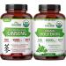 Zazzee Organic Holy Basil and Korean Panax Ginseng Extract Capsules | 10:1 Tulsi Holy Basil Extract Plus 20:1 Ginseng Supplement | Adaptogen Support Bundle