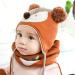 DORRISO Cute Kids Orange Knitted Caps Scarf Set for Autumn/Winter | Boys Girls Newborn Baby Beanies Hat | Warm & Comfortable - Buy Online on GoSupps.com