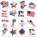 Fourth of July Tattoos  20 sheets American Flag Temporary Tattoos  USA face tattoos  Red White Blue tattoos stickers  4th of July  Independence Day  Memorial Day  Patriotic Theme Party Supplies