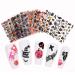 24 Sheets Halloween Nail Art Sticker Set - Self-Adhesive Skull Pumpkin and Bat Nail Art Decals for Manicure Design and Decoration