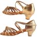 Comfortable Gold Latino Dance Shoes for Girls - PU Soft 4cm Heel Size 35 EU | International Shipping Available - Buy Online on GoSupps.com