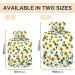 Hot Water Bottle 2L with Lid - Beautiful Watercolor Sunflower | Pain Relief & Winter Hand Feet Warmer - Buy Online on GoSupps.com