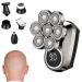 Balder Boss Electric Shaver Upgraded 6-in-1 Shaver for Bald Men Micro Electric Shaver for Men Stainless Steel Hair Trimmer with LED Light and USB Charging Port (Color : Seven Blades)