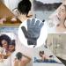 Cleedy Bath Exfoliating Gloves - 4 Pcs (2 Pairs) for Shower, Spa & Massage - Exfoliating Mitts for Body, Face, Hand & Foot - Black & Gray - Buy Online on GoSupps.com