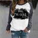 oelaio Sweatshirts for Women Yes I'm Cold Me 24:7 Sweatshirt Women's Fun Letter Print Raglan Long Sleeve Black - Buy Online on GoSupps.com