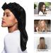 AWAYTR Long Satin Bonnet for Women - Double Layer Elastic Silk Hair Sleeping Cap (Black) - One Size - Buy Online on GoSupps.com