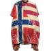 American and Norway Retro Flag Barber Cape with Adjustable Snap Hair Cutting Salon Barber Apron for Adult