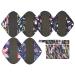 7pcs Set 1pc Mini Wet Bag +6pcs 8 Inch Charcoal Bamboo Mama Cloth/Menstrual Pads/Reusable Sanitary Pads/Panty Liners