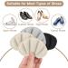 Flintronic 4 Pairs Sneaker Heel Repair Patches - Leather Protector for Most Shoes - Gray, Black, Beige (Set of 4) - Buy Online on GoSupps.com