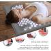 LIXADA Acupressure Set - Acupressure Mat & Pillow with Massage Balls | Neck & Head Pain Relief | Gray & White | International Shipping - Buy Online on GoSupps.com