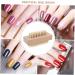 Wooden Cleaning Finger Nail Brush with Pig Bristles - Double-Sided Fingernail Brush Non-Slip Nails Scrubber for Scrubbing Fingernails and Toes - Buy Online on GoSupps.com