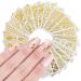 KISSBUTY Gold Flowers Nail Art Sticker - 20 Sheets Metallic Floral Vine Decals for Manicure - Buy Online on GoSupps.com