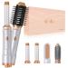 Hairstyler Set 6 in 1 UKLISS 2024 New Air Styler with hairdryer left/right curling iron warm air brush massage hot air brush hair straightener brush round brush framework for all hair types white gold