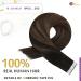 Buy Moresoo Invisible Tape Extensions - Real Hair Balayage Brown 50cm | Dark to Light Brown Adhesive Strips - Buy Online on GoSupps.com