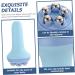 Healvian Massage Roller - Percussion Device for Body & Facial Massage | Manual Muscle Roller & Dermar Roller | Steel Ball Deep Slim Waist | 14.5x7.5cm - Blue - Buy Online on GoSupps.com
