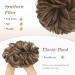 FESHFEN Messy Bun Scrunchie Hair Piece | Synthetic Updo Hairpiece Light Ash Brown Mixed Golden Brown - Buy Online on GoSupps.com