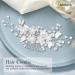 Makone Silver Rhinestone Wedding Hair Clip - Bridal Hair Accessories for Women - Flower Headpiece Barrette for Bride Bridesmaid Girls - Buy Online on GoSupps.com