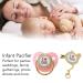 I Love You Series Bling Pacifier Set with Clip - Pink | Luxury Diamond Silicone Nipple for Newborn Baby - M Size Universal Pacifier - Buy Online on GoSupps.com