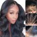 Body Wave Lace Front Wig 13x4 Closure Wigs Human Hair Pre Plucked with Baby Hair 150 Density HD Lace Front Wigs Human Hair 14 Inch Frontal Human Hair Wigs for Black Women ( Natural Black, 14 inch Body Wave Wig with Five gi…
