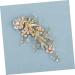 Beaupretty 1pc Flower Hairpin Crystal Gold Headpiece Vintage Hair Clips Rhinestone Barrettes for Women Hair Clips Alligator Hollow Star Hair Pin New Alloy Temperament Bride Headgear - Buy Online on GoSupps.com