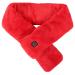 Neck heating pillow washable heated neck wrap electrical neck warmer scarf with USB 3 temperature settings thermal neck support for men and women winter outdoor (red)