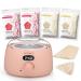 KOTAMU Digital Wax Warmer Kit for Hair Removal, At Home Waxing Kit for Women Sensitive Skin Brazilian Facial Hair Body with 4 Formulas Hard Wax Beads Target Different Type of Hair 1 Count (Pack of 1)