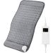 Toberto Heating Pad for Back Pain Relief Ultra Soft 12"x24" Large Electric Heating pad for Muscle Cramps Heated Pad with 6 Adjustable Temperature Settings Auto Shut Off Charcoal Grey 12"x24" Charcoal Grey