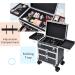 FRENESSA Professional Rolling Makeup Case | Aluminum Trolley Train Case with 360 Swivel Wheels | Travel Cosmetic Organizer with Sliding Drawers | Nail Tech Hairstylist Barber | Black - Buy Online on GoSupps.com