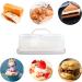 13-inch Portable Plastic Rectangular Bread Box - Translucent Cake Container for Buns, Rolls, Cakes, Bagels - White - Buy Online on GoSupps.com