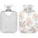 Naanle Paisley Flower Hot Water Bottle 2L Transparent Heat Bottle for Bed Hand & Foot Warmer Pain Relief & Cold Therapy | International Shipping - Buy Online on GoSupps.com