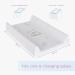 Baby Hard Base Changing Mat 80x50 cm for 140x70 cm Cot Bed | Waterproof Anti-Roll Nappy Changer with Raised Edges | Unisex Grey Zebra Design - Buy Online on GoSupps.com