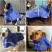 Ocsoso Dog Coat - Waterproof Rain Jacket with Hood for Medium Dogs | Adjustable Raincoat for Puppies & Cats (Blue Size L) - Buy Online on GoSupps.com