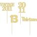 Gyufise 24Pcs Official Teenager 13 Cupcake Toppers Glitter Thirteen Vintage 2011 13th Birthday Cupcake Picks Birthday Cake Decorations for Happy 13th Birthday Anniversary Party Supplies Gold Gold 13th - Buy Online on GoSupps.com