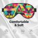 Buy SSIMOO Colorful Triangle Pattern Double-Sided Eye Mask - Soft Light Blocking for Quality Sleep - International Shipping Available - Buy Online on GoSupps.com